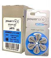 Батарейки PowerOne IMPLANT Plus (675) (60 шт.)/октябрь 2027